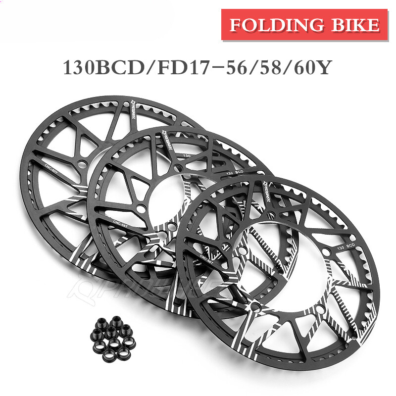 130BCD Folding Bike Chainring 56T/58T/60T Crankset Wide Narrow Chainwheel