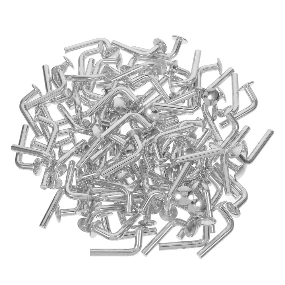 100Pcs Iron Safety Drop Pins for Pallet Rack Durable Silver Clips for Shelves