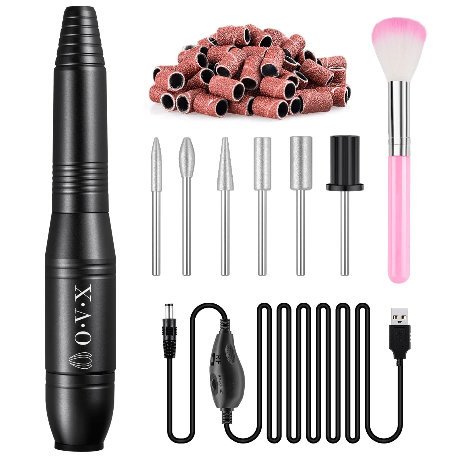 Professional 20000 RPM USB Nail Drill Efile Kit for Acrylic Nails - Manicure ...