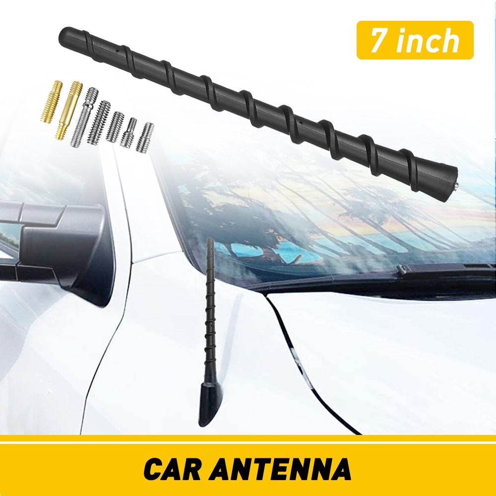 7" Short Rubber Spiral Antenna Mast Radio AM/FM for JEEP LIBERTY 2008-2012