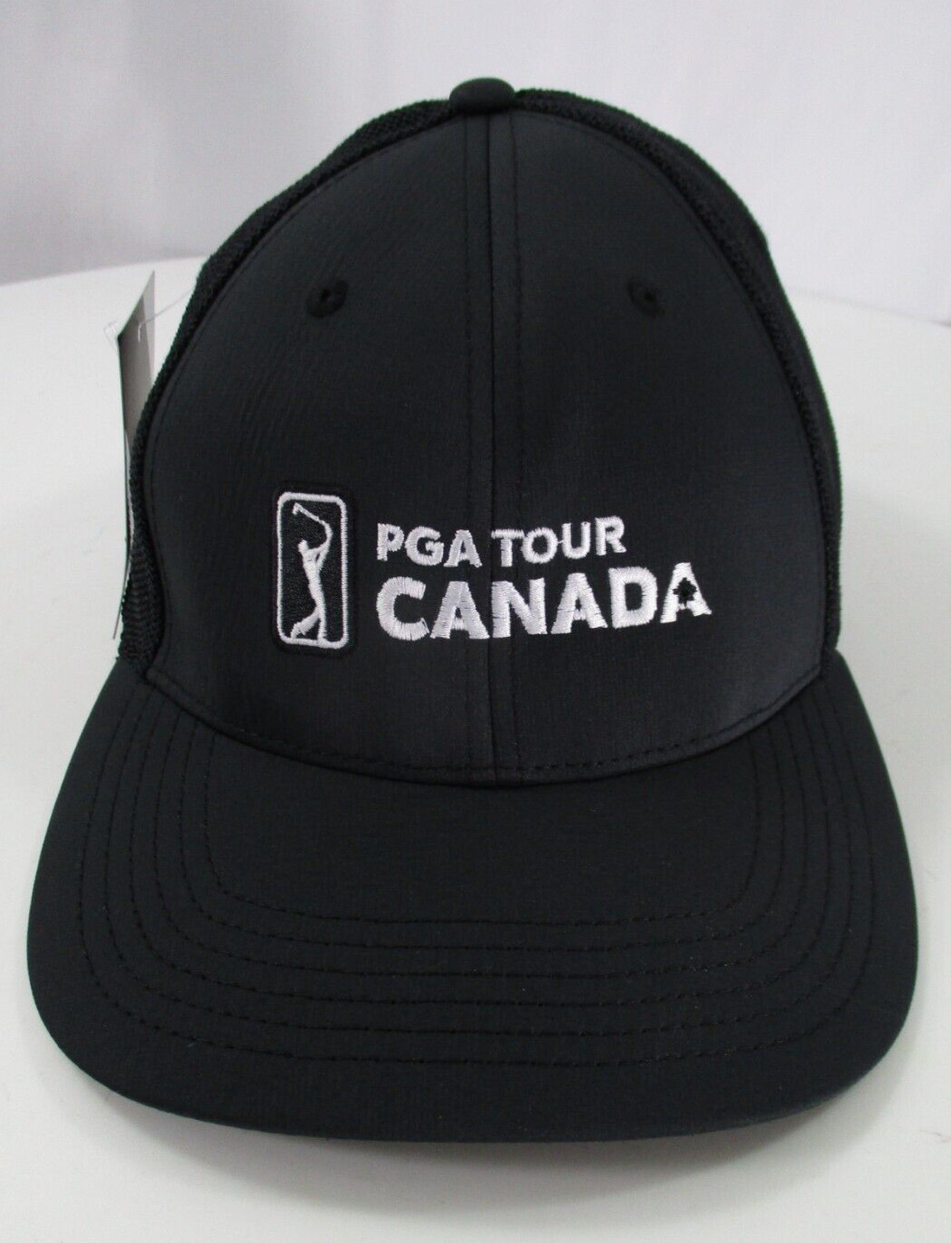 Levelwear PGA Tour Canada Hat Cap Snap Back Black Golf Mesh Trucker New NWT Mens