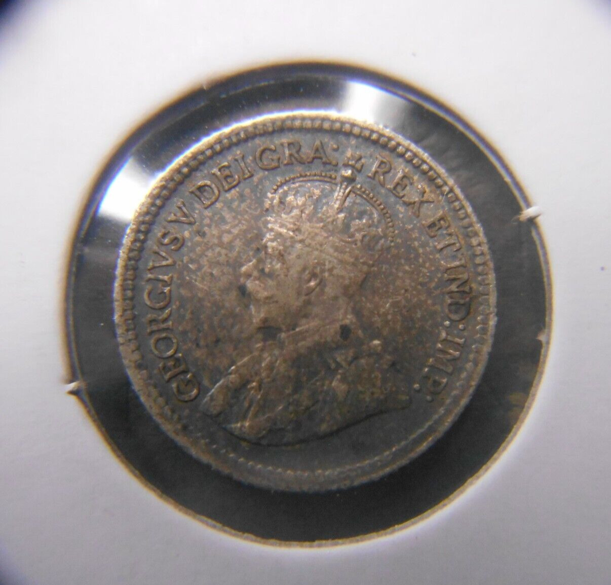 1917 Canadian 5 Cent Silver .925 / .0346 ASW Beautiful Obverse Toning
