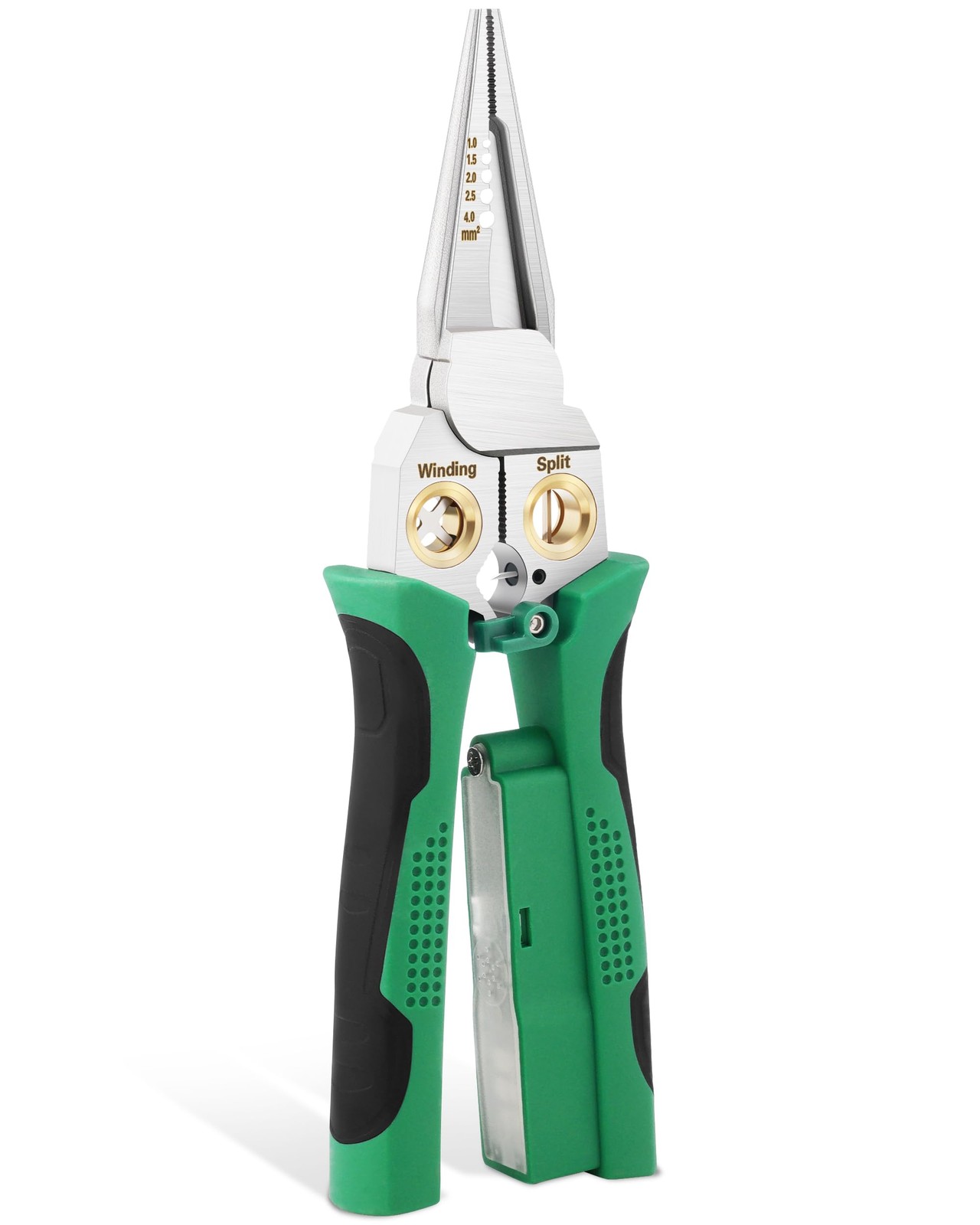 8-in-1 Wire Stripper Voltage Tester Electrical Cable Stripping Plier Green