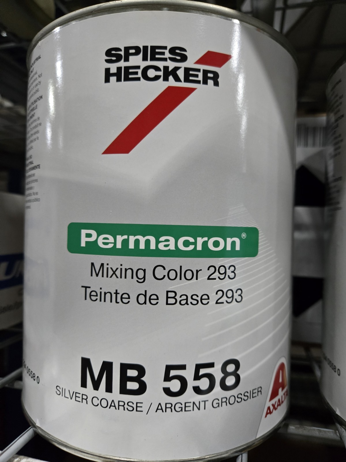Axalta MB 558 MB558 Silver Coarse Spies Hecker Permacron 3.5 L