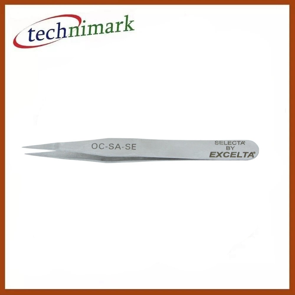 Excelta 0C-SA-SE Stainless Steel Anti-magnetic Tweezers, 1-Star, 3-1/2"