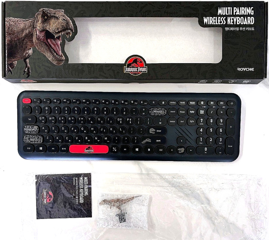 Universal Jurassic Park Wireless Keyboard Bluetooth Multi-Pairing Royche
