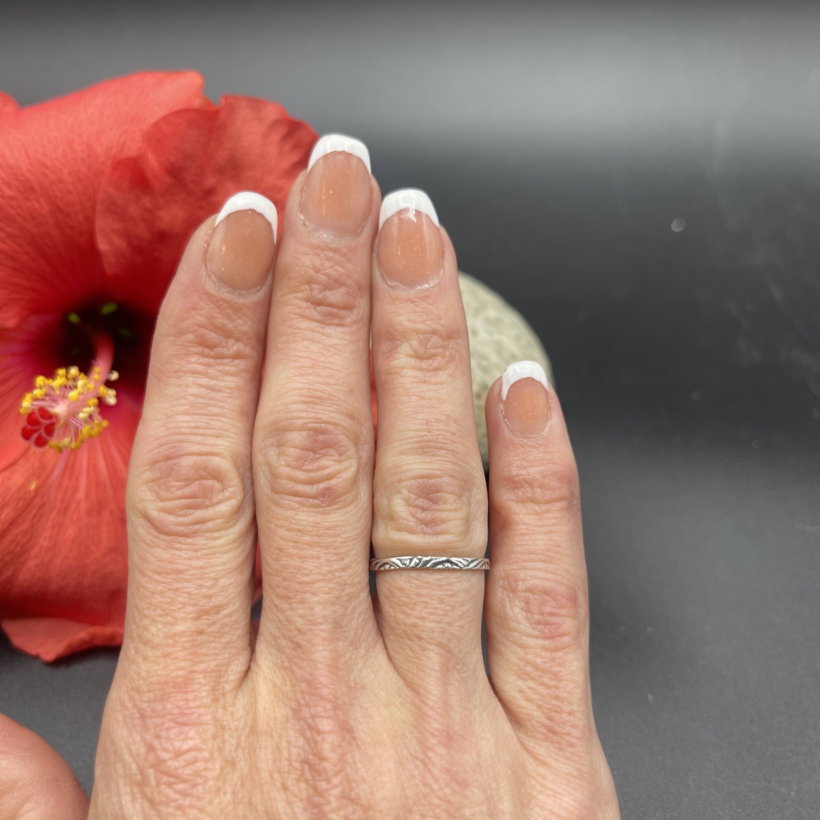 Stunning Unique Handmade 925 Sterling Silver Stackable Band Ring #B75