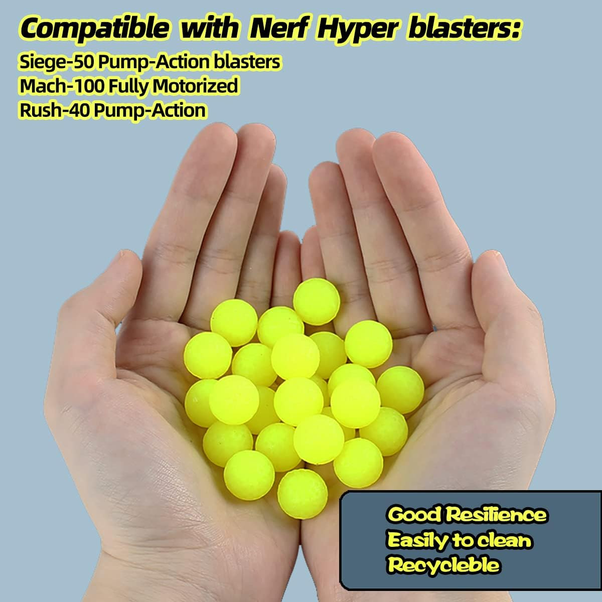 400 Rounds Refill Balls Ammo for Nerf Hyper Blaster Series, Stock up Hyper Games