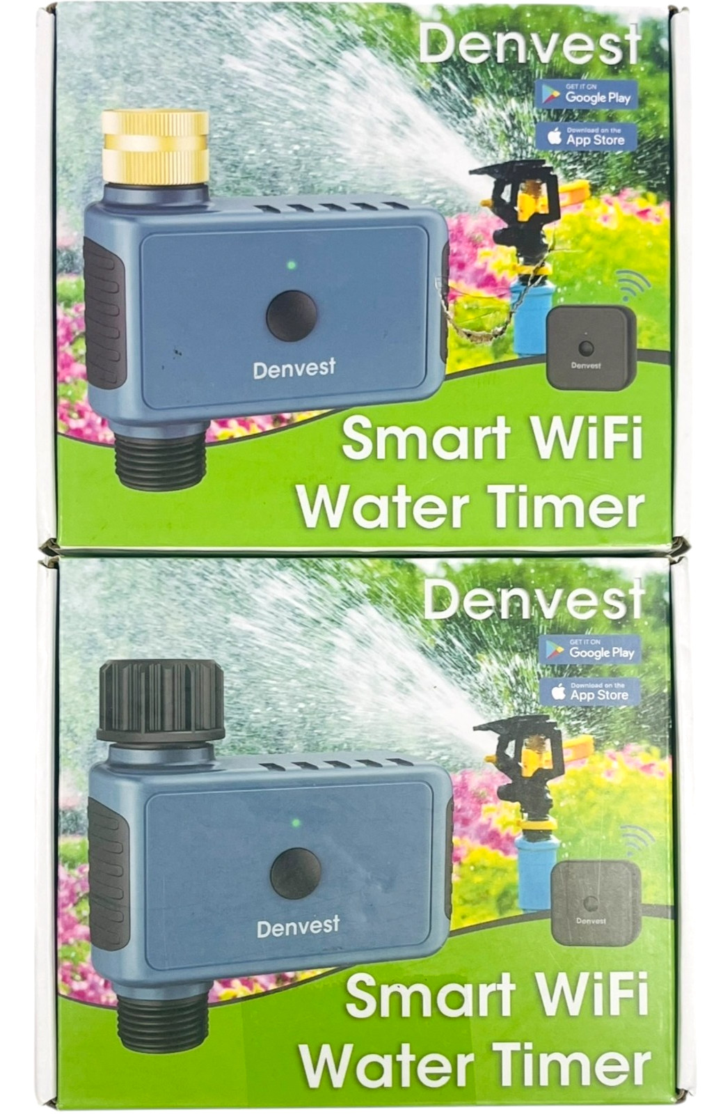 2 X Denvest- Smart Wifi Water Timer with Brass Inlet- Voice Control App Control