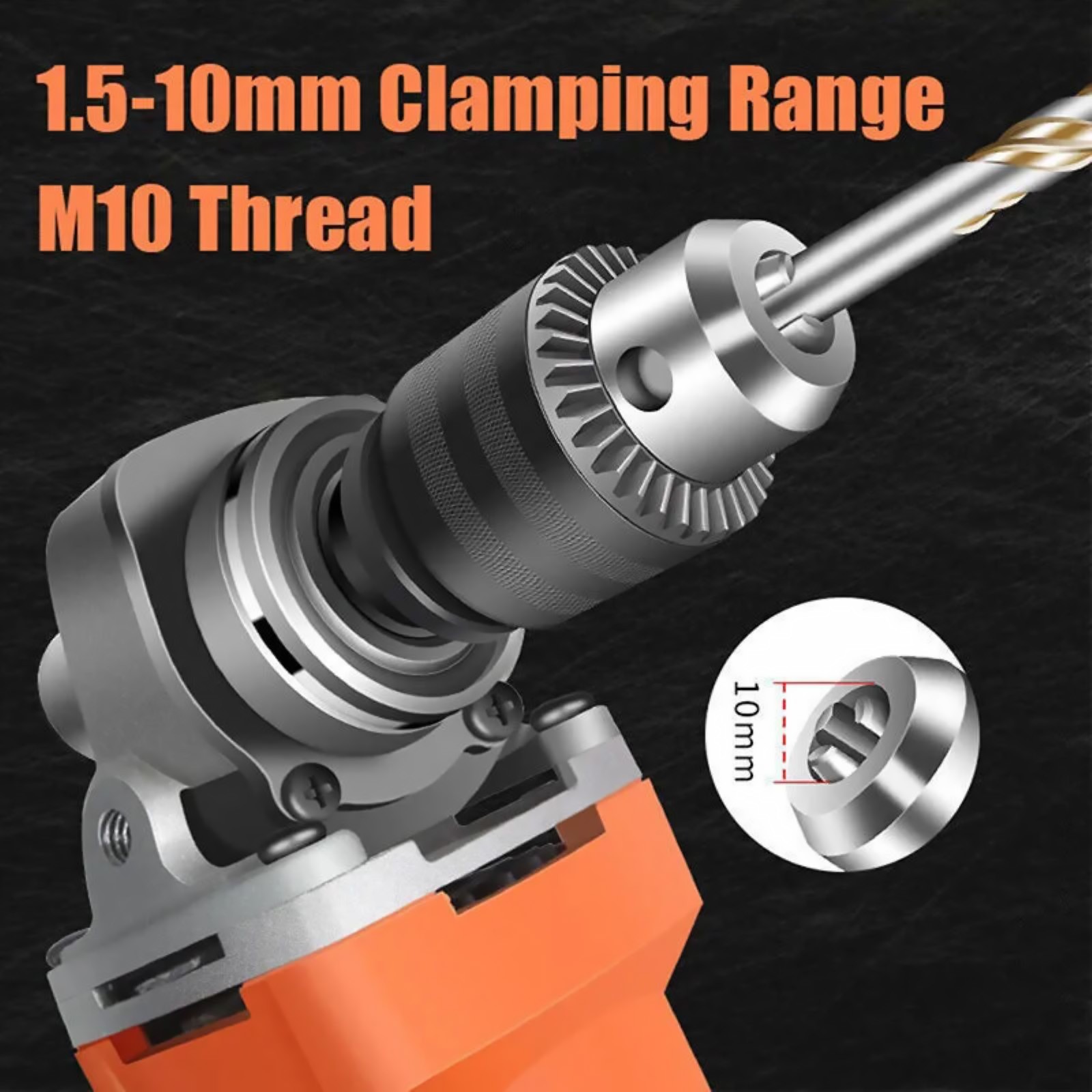 M10 Angle Grinder Electric Drill Conversion Collet Chuck Head Replacement