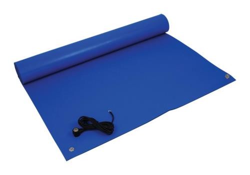 1pc MULTICOMP PRO 'MC36352 Dissipative Mat, Rubber, Blue, 24" W x 48" L