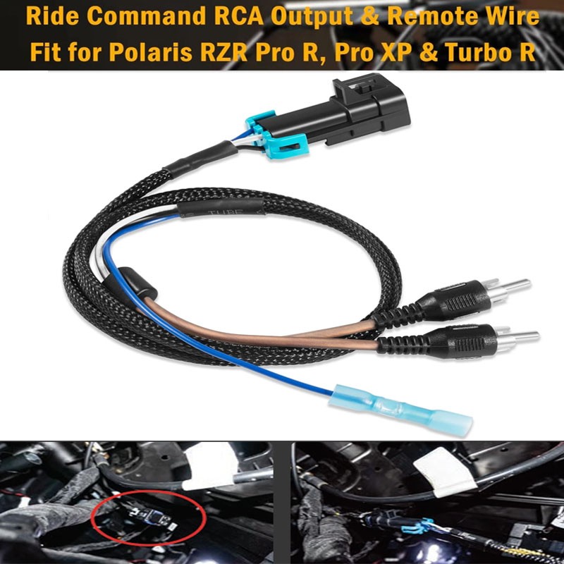 For RZR Pro Series Add a Subwoofer for Ride Command RCA Output & Remote Wire