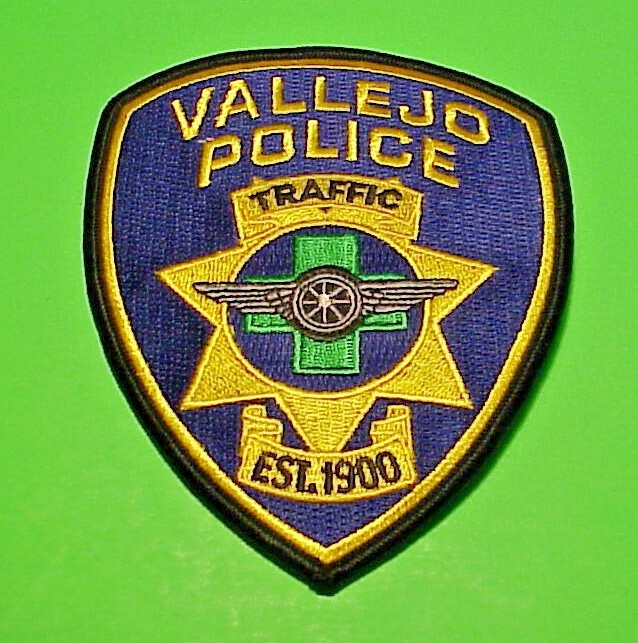VALLEJO  CA  CALIFORNIA  TRAFFIC  5"  POLICE PATCH  FREE SHIPPING!!!