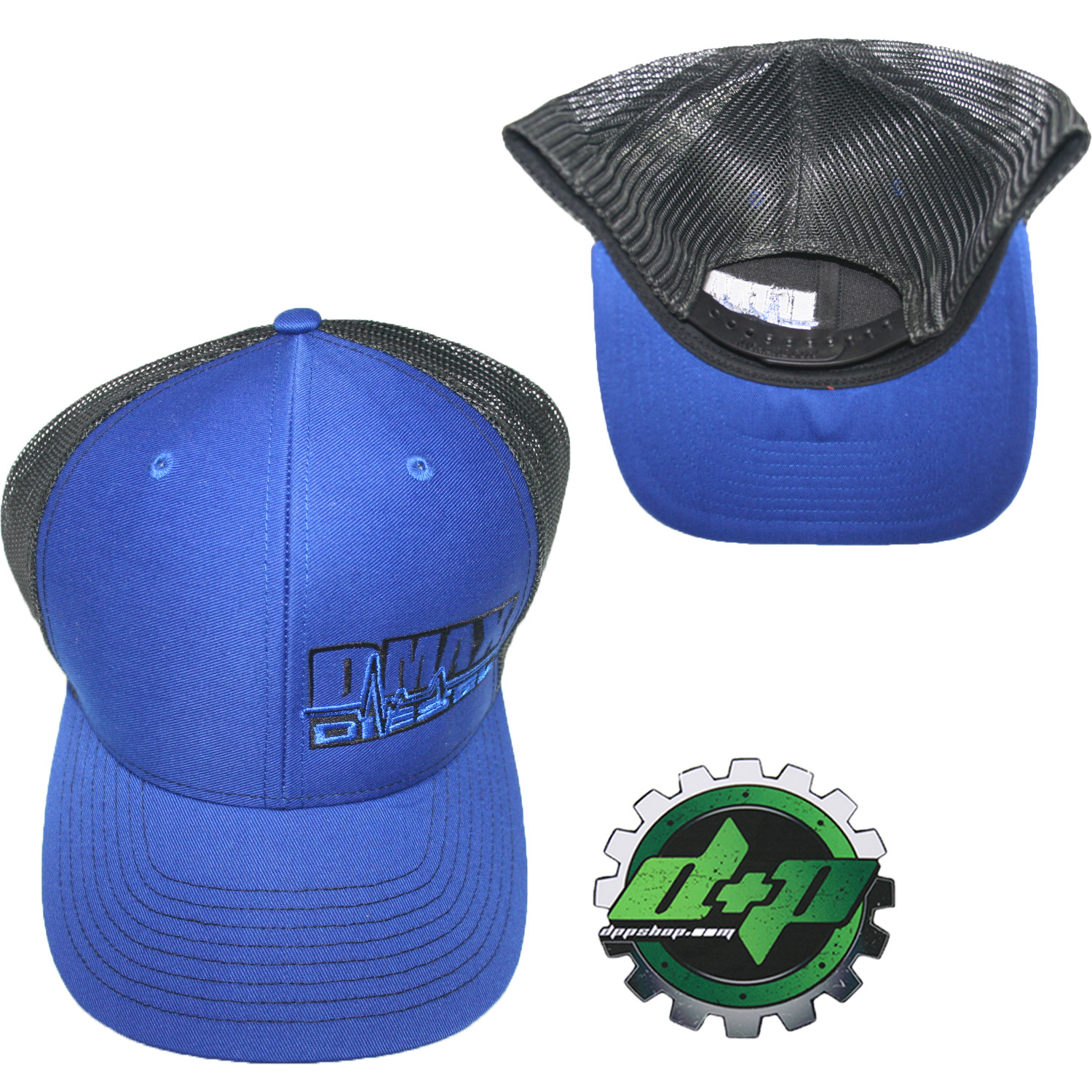 Duramax diesel Richardson trucker BLUE hat black mesh snap back Dmax cap