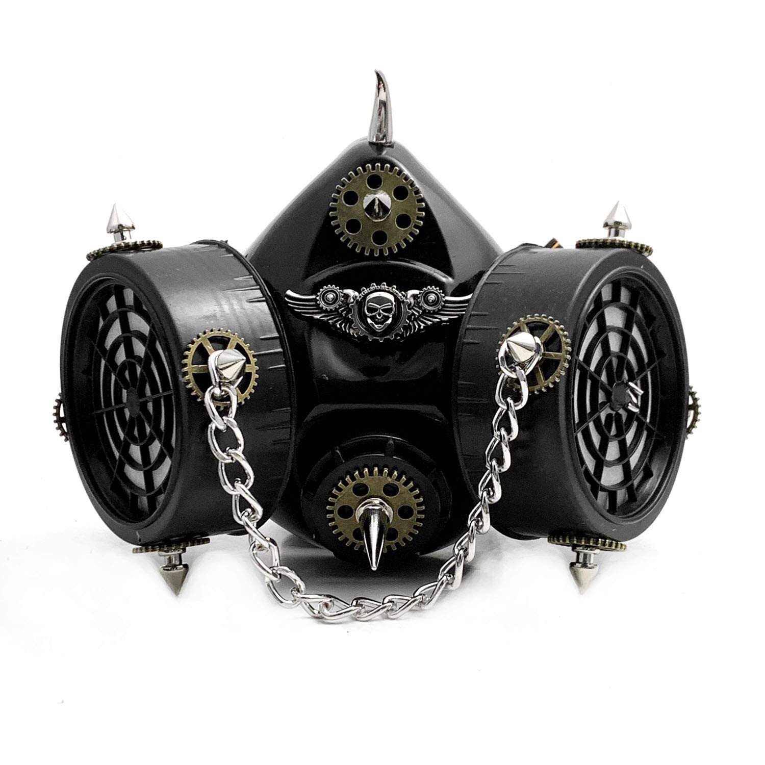 Men's Steampunk Gas Mask with Goggles Gears Cosplay Gothic Mask
