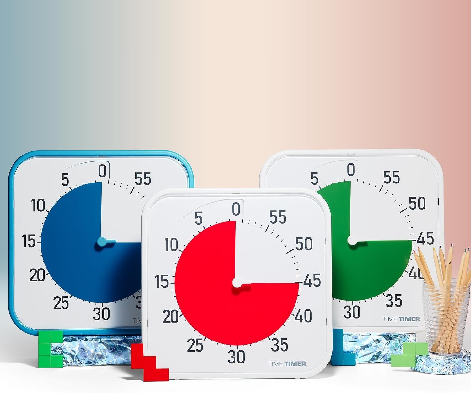 12" Visual Countdown Timer – Large 60-Minute Silent Classroom Visual Timer fo...