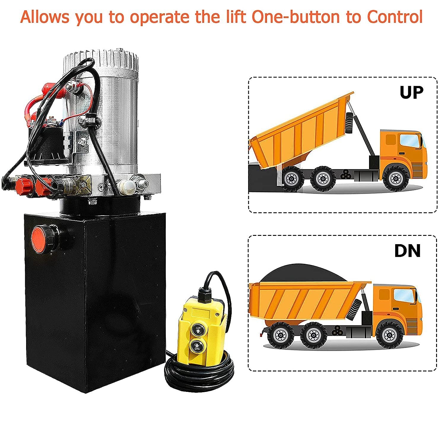 4 Wire Dump Trailer Remote Control Switch for Hydraulic Pump 12V DC for Lift ...