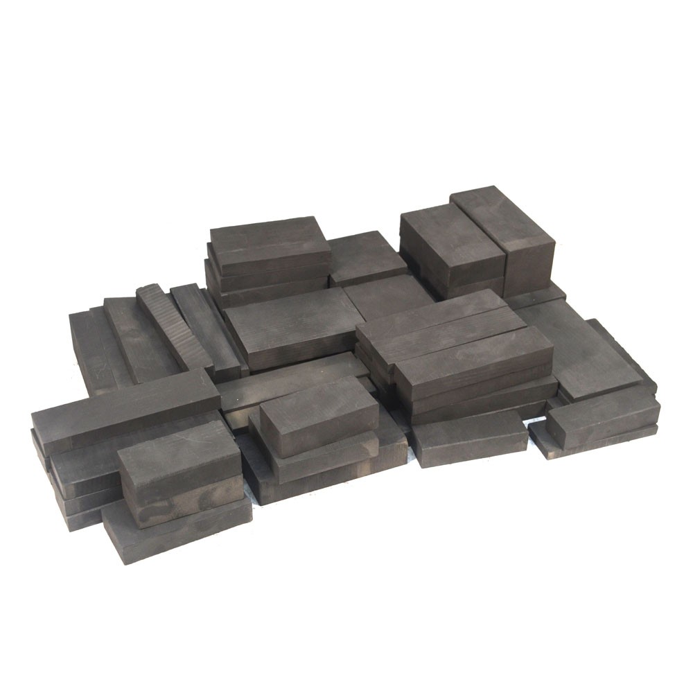(Lot of 70) Poco Varying Sized Pieces 12.34lb Semiconductor Grade Graphite Blank
