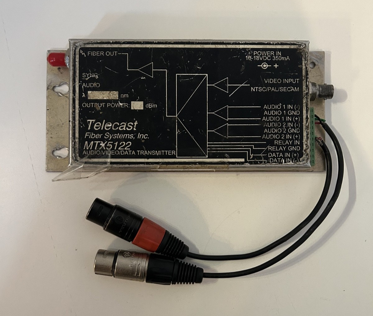 Telecast Fiber Systems MTX5122 Video / Data Transmitter - FREE SHIPPING