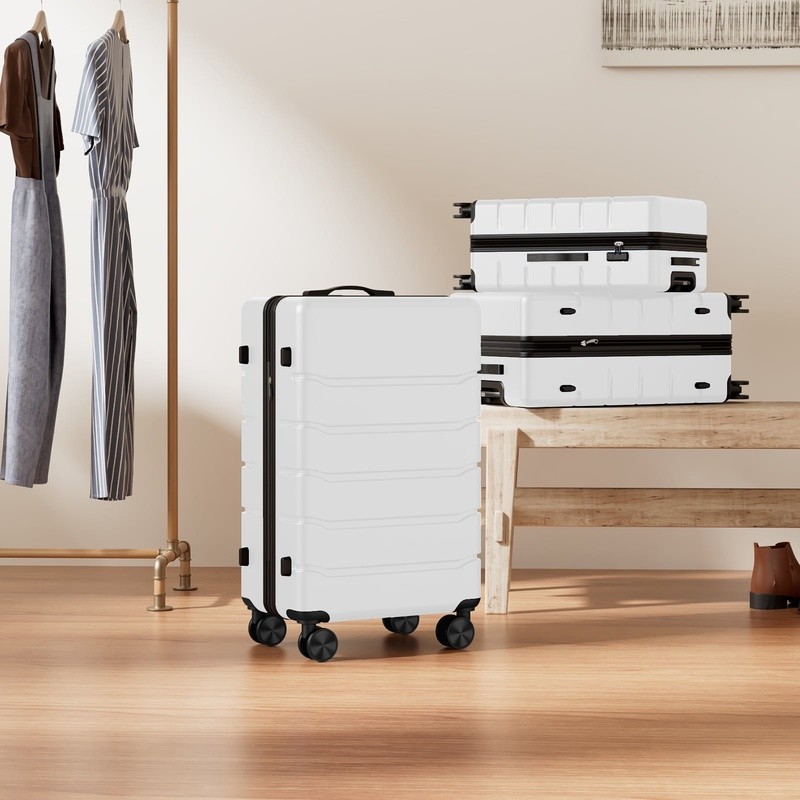 Lightweight Hardside Carry-On Luggage W/ 360° Spinner Wheels TSA Approved Lock