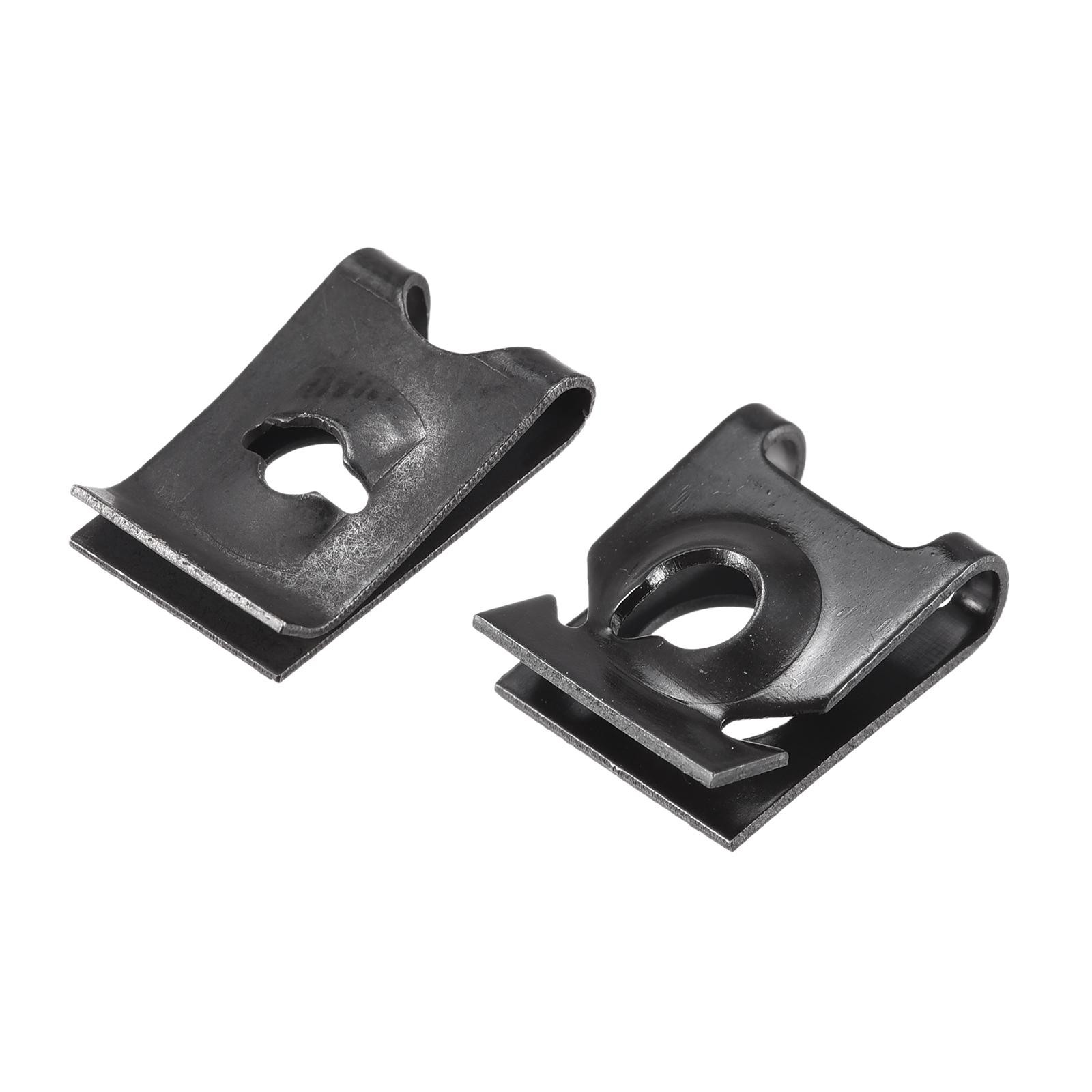 Spring Steel Speed Extruded U Nut Black for M4 ST4.2 M5 ST4.8 Screw Bolt 45pcs