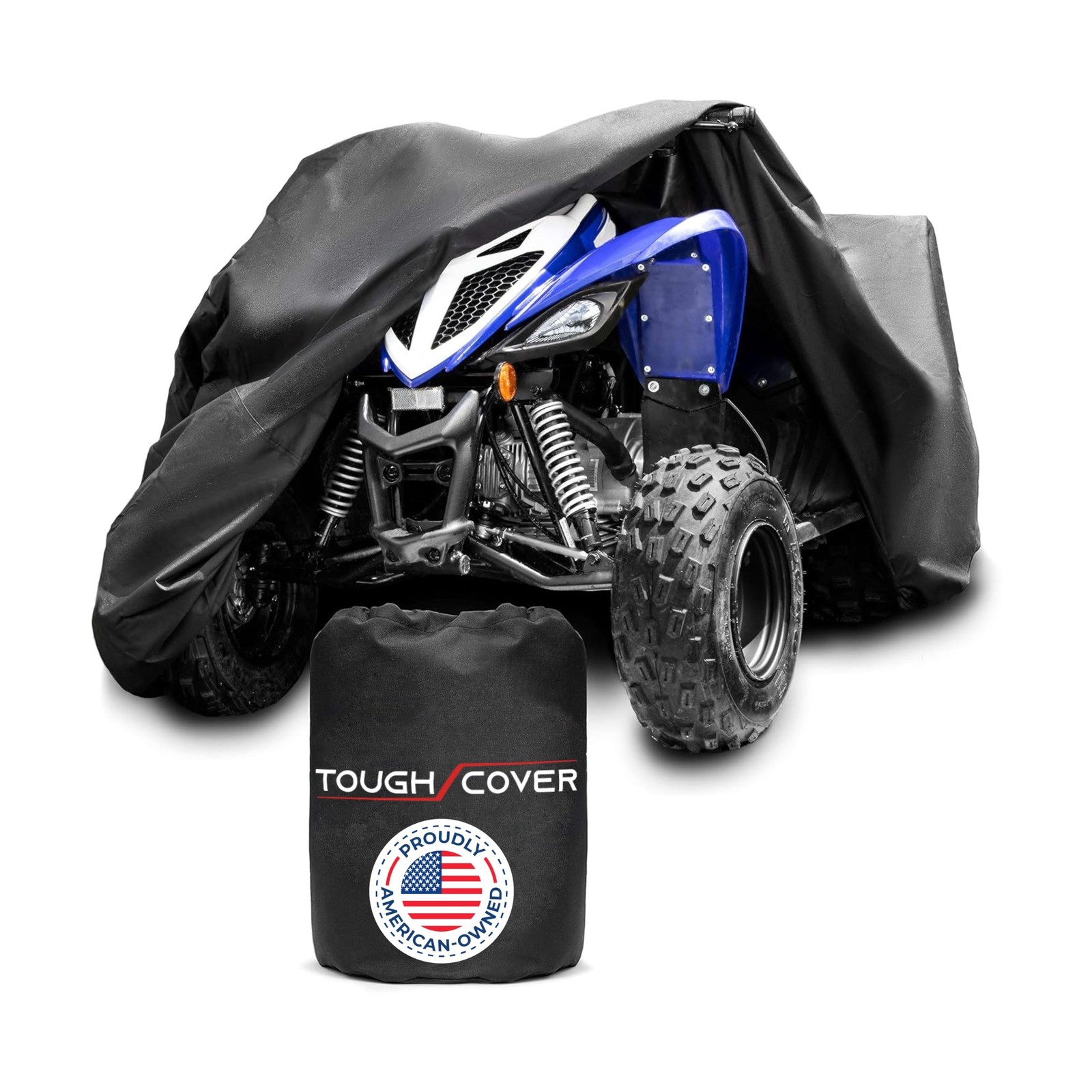 Tough Cover ATV Cover - 86.5 x 50.5 x 49.5 in, Black, Universal Fit - Heavy-D...