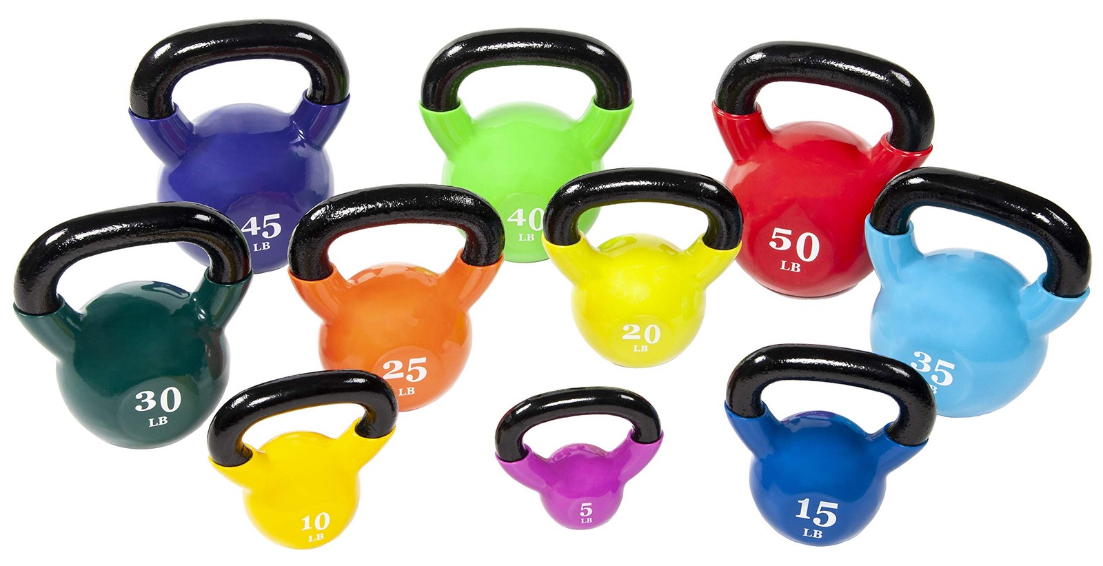 All-Purpose Color Vinyl Coated Kettlebell, 30 Pounds