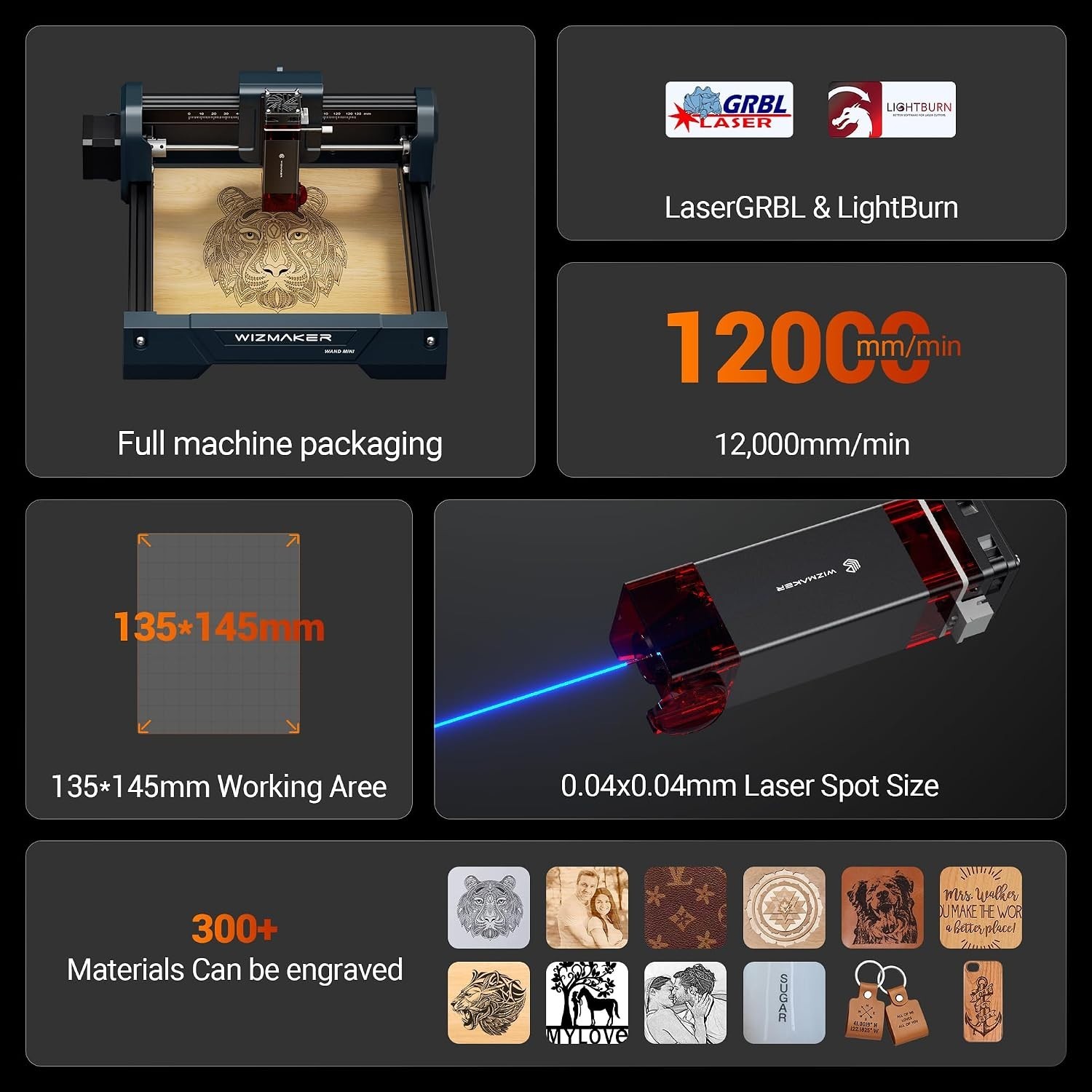 Efficient 2.5W Laser Engraving Machine - Safe, Pre-Assembled, Multi-Material Use