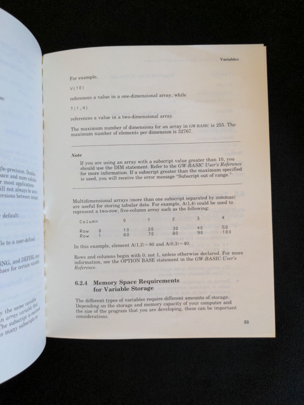 VINTAGE! GW-BASIC User's Manual Microsoft Corporation 1985