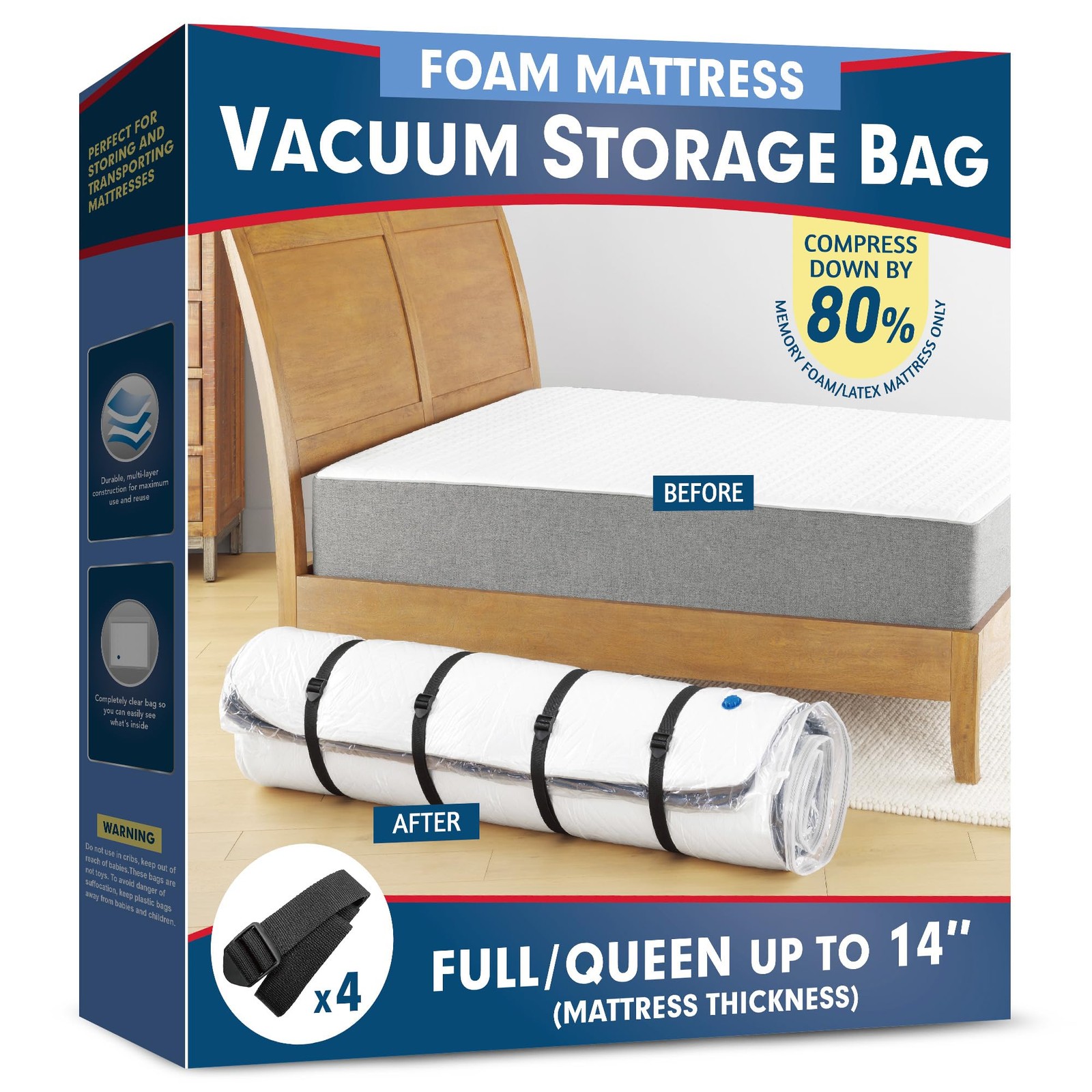 Vacuum Mattress Bag for Memory Foam and Latex