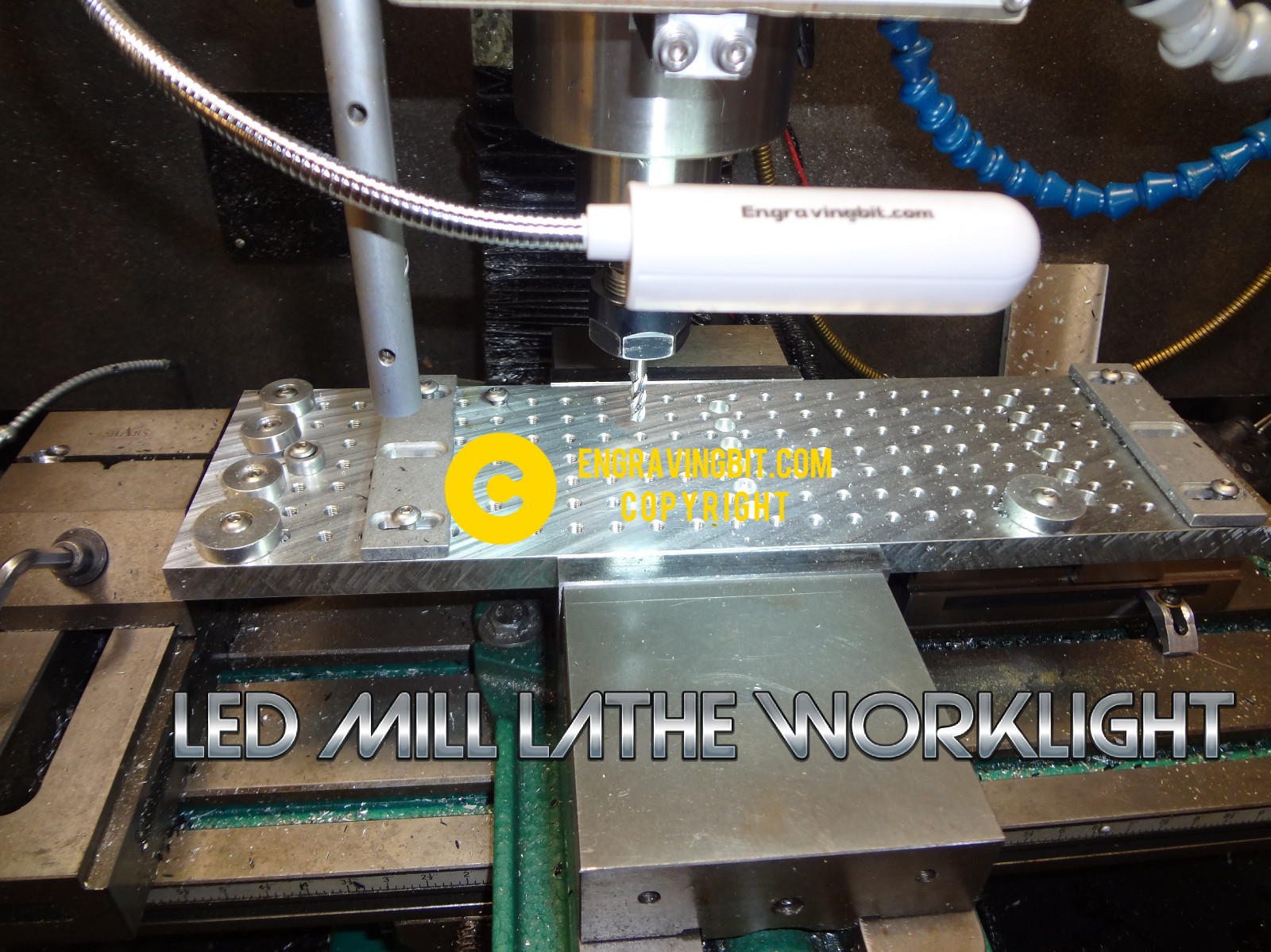 LED  LIGHT CNC R8 KNEE MILL BRIDGEPORT MAGNETIC adustable