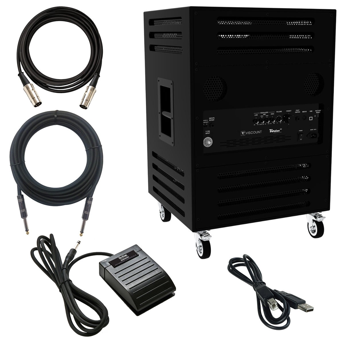 Viscount Legend VORTEX 315 Rotary Keyboard Amplifier - Black CABLE KIT