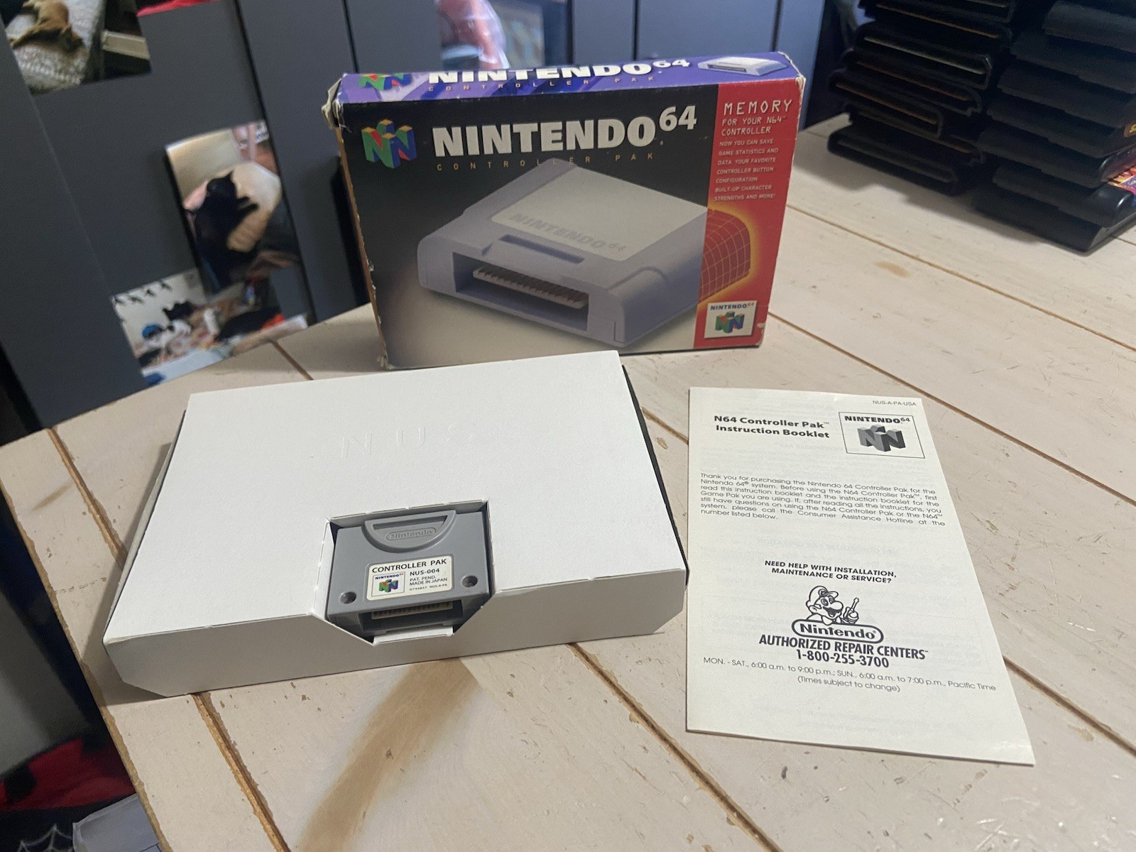 OEM N64 Original Nintendo 64 Controller Pak Memory Card CIB NUS-004