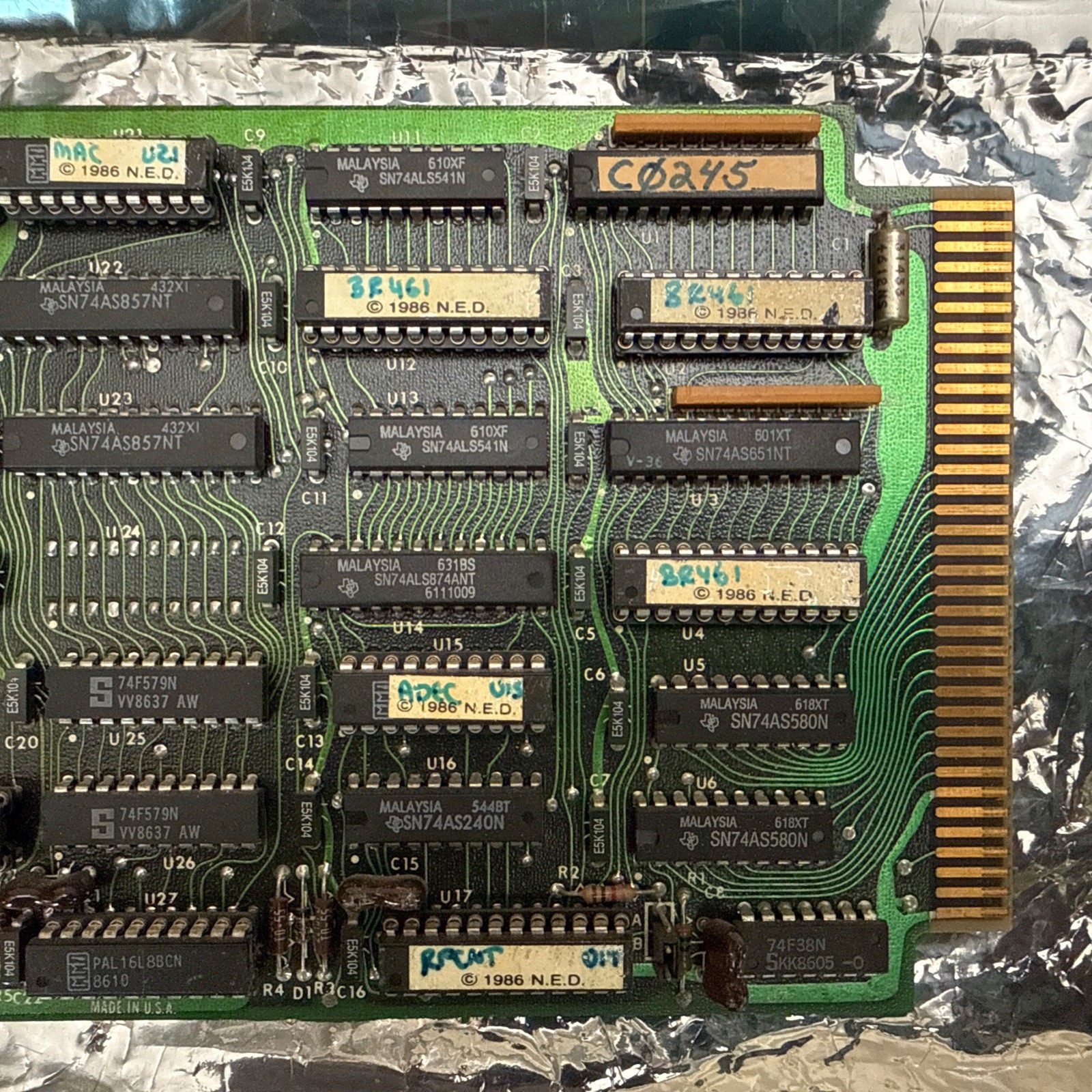 New England Digital Synclavier M512K Computer Bin Card