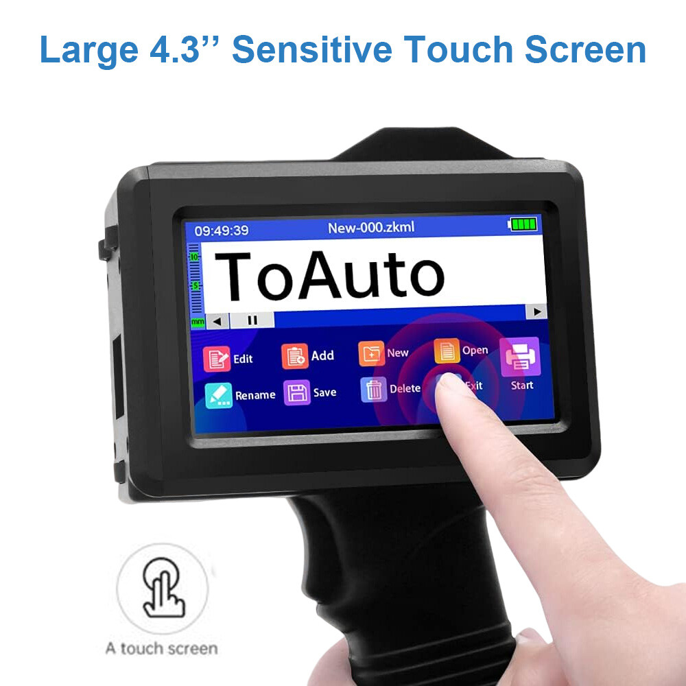 Handheld Inkjet Printer 600DPI Ink Date Time Brand QR Code Barcode Logo Machine