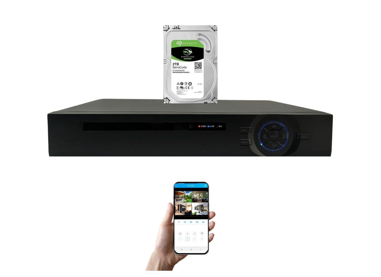 Evertech 16 Channel H.265 DVR with 2TB Hard Drive Office Security Recorder HDMI