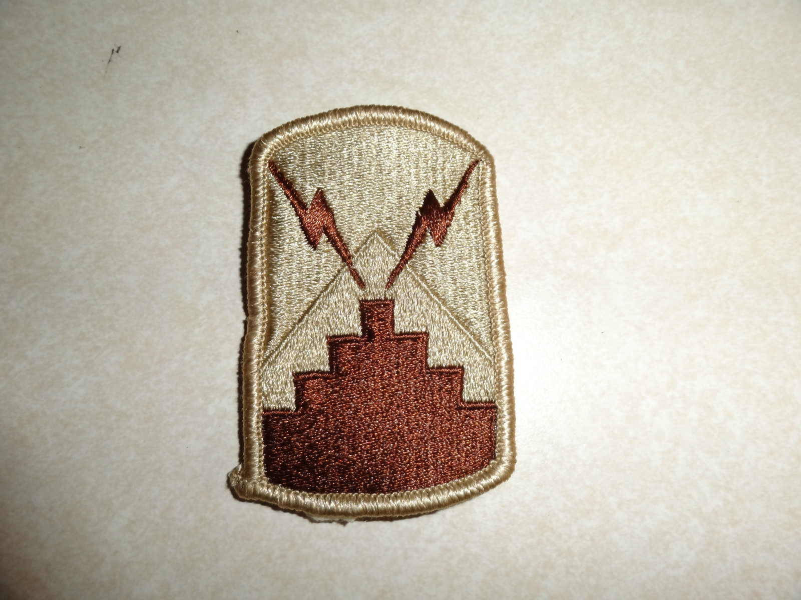 MILITARY SHOULDER PATCH US ARMY 7TH SIGNAL BRIGADE DESERT SEW ON NEW