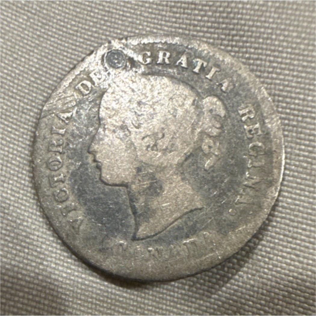 Canada 1874 5C Silver Coin Holed Queen Victoria #0086