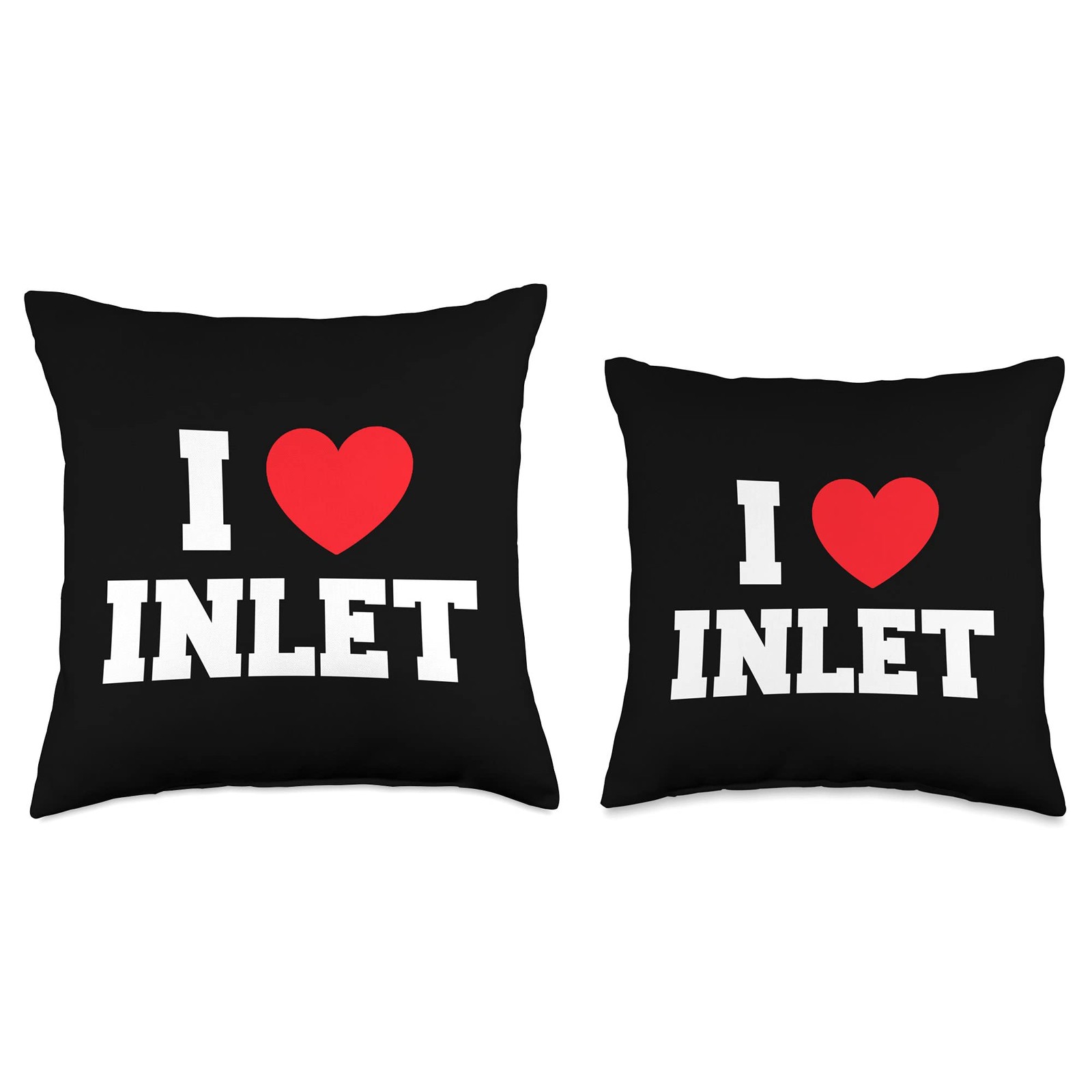I Love Inlet Throw Pillow