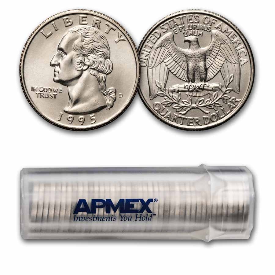 1995-D Washington Quarter 40-Coin Roll BU