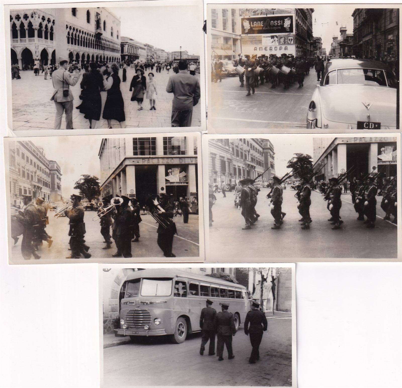 Lot 5 Original WWII Photos ITALIAN SOLDIERS St MARK'S SQUARE VENICE ITALY 608