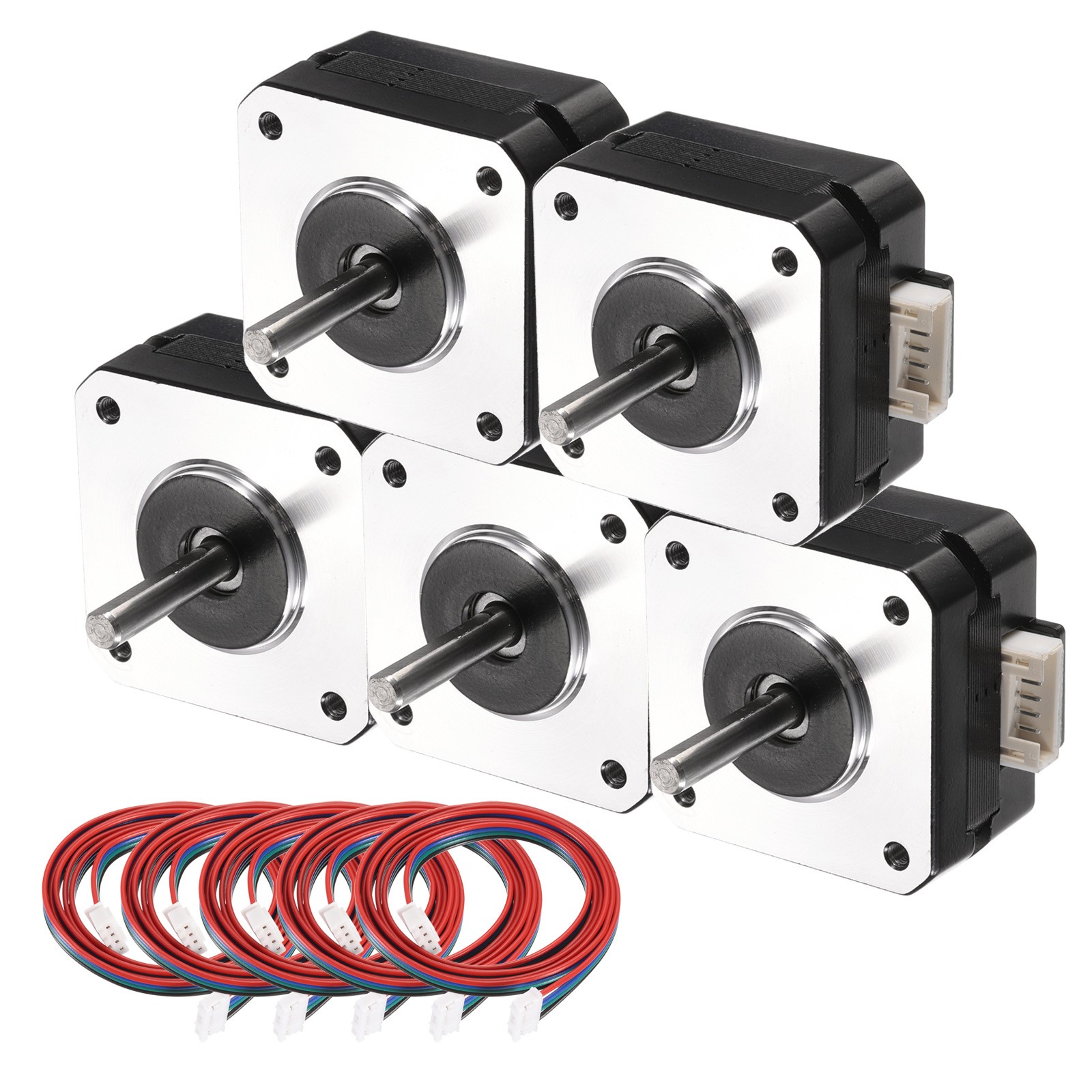 5 Pcs Stepper Motor 42x42x23MM Bipolar 1A/4.5V 0.1N.M Motor 1.17 Degree