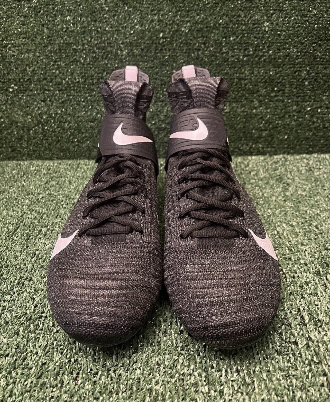 Nike Alpha Menace Elite 2 WD P FlyKnit Black White BV3298-001 Men's Sz 14 Wide