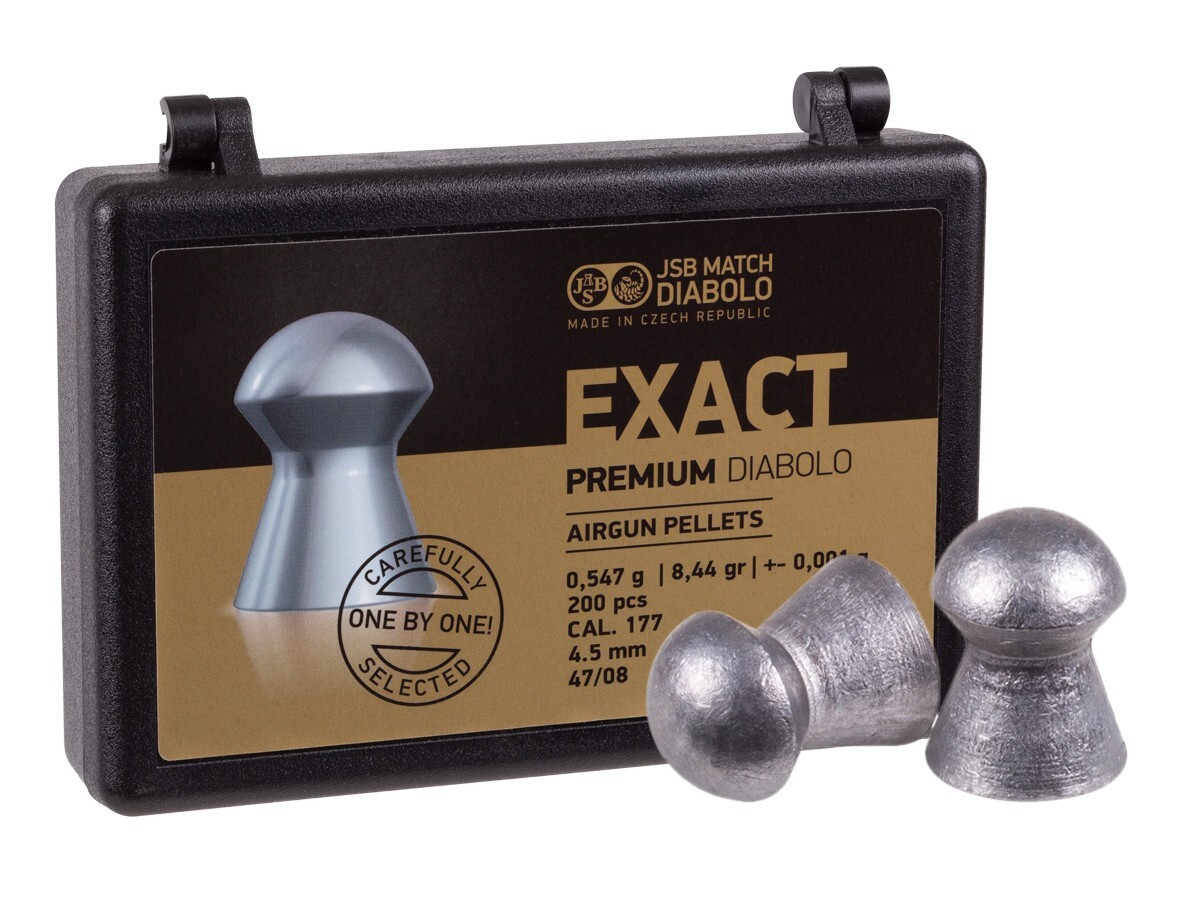 JSB Match 200 Count EXACT PREMIUM Selected Domed 4.5mm .177 Caliber Air Pellets