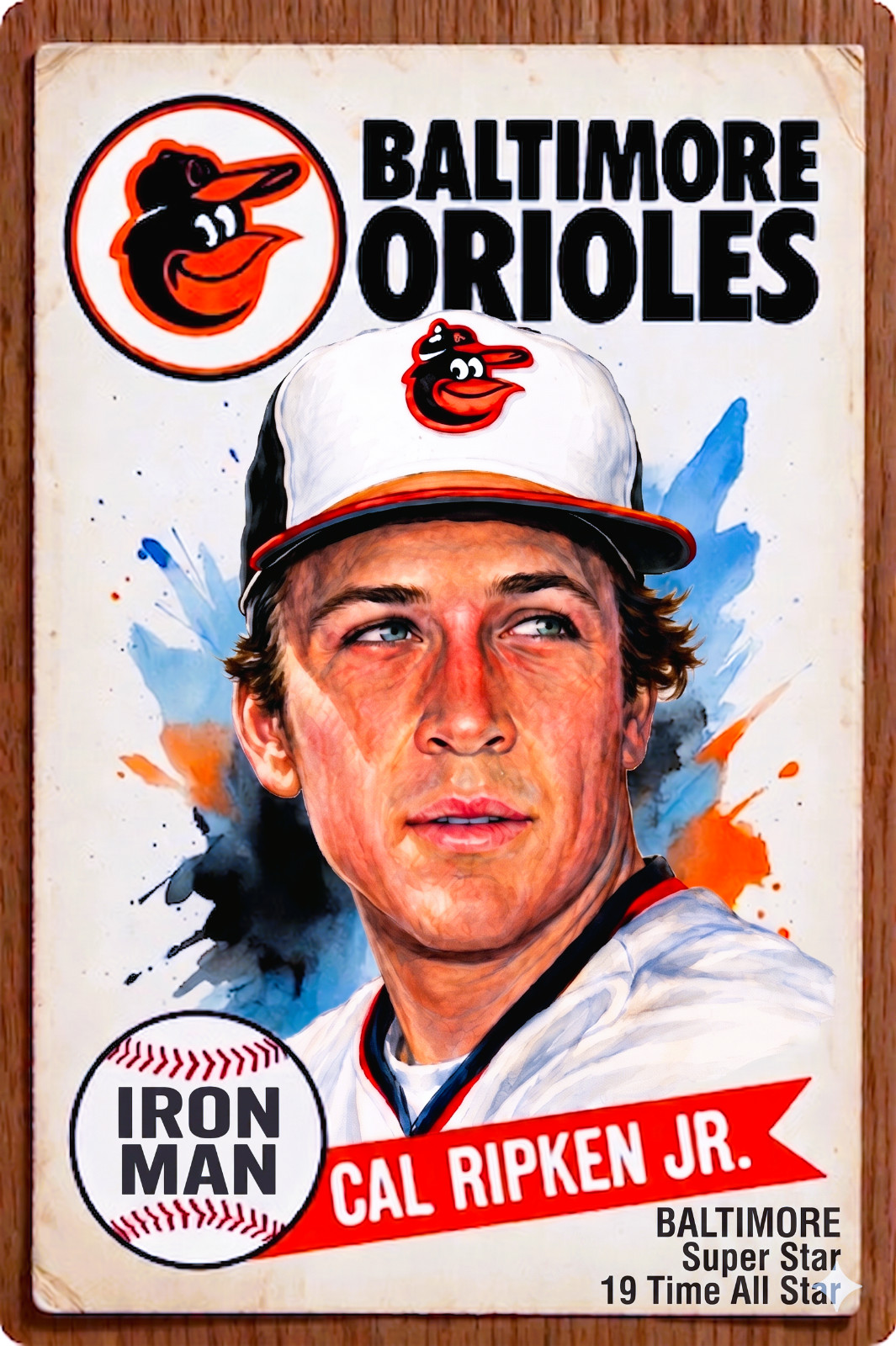 Fine Art Miniature | Collectible Sports Painting | Ripken art