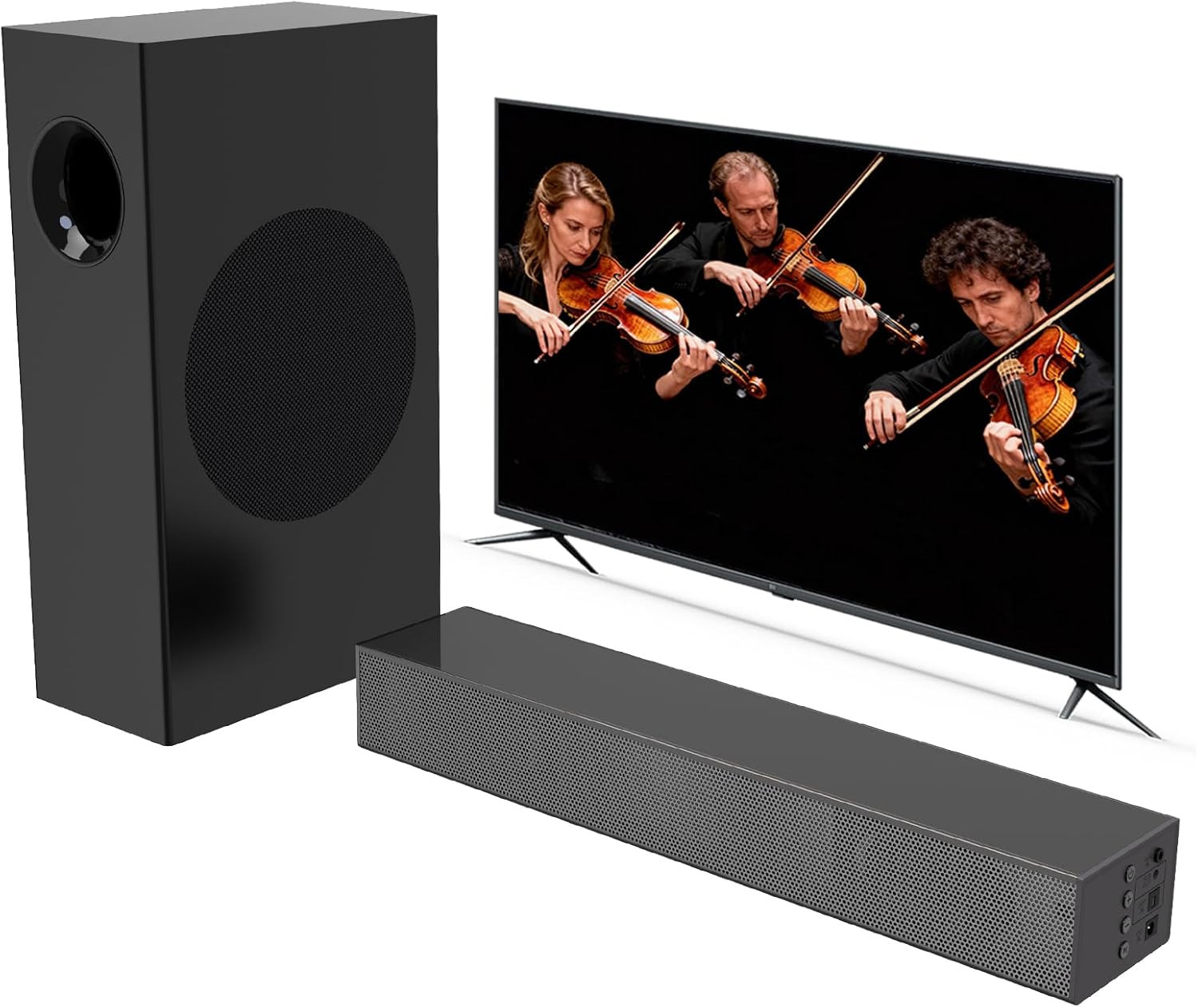 120W Sound Bar, 2.1 Ch Surround Sound System for TV, Soundbar with Subwoofer for