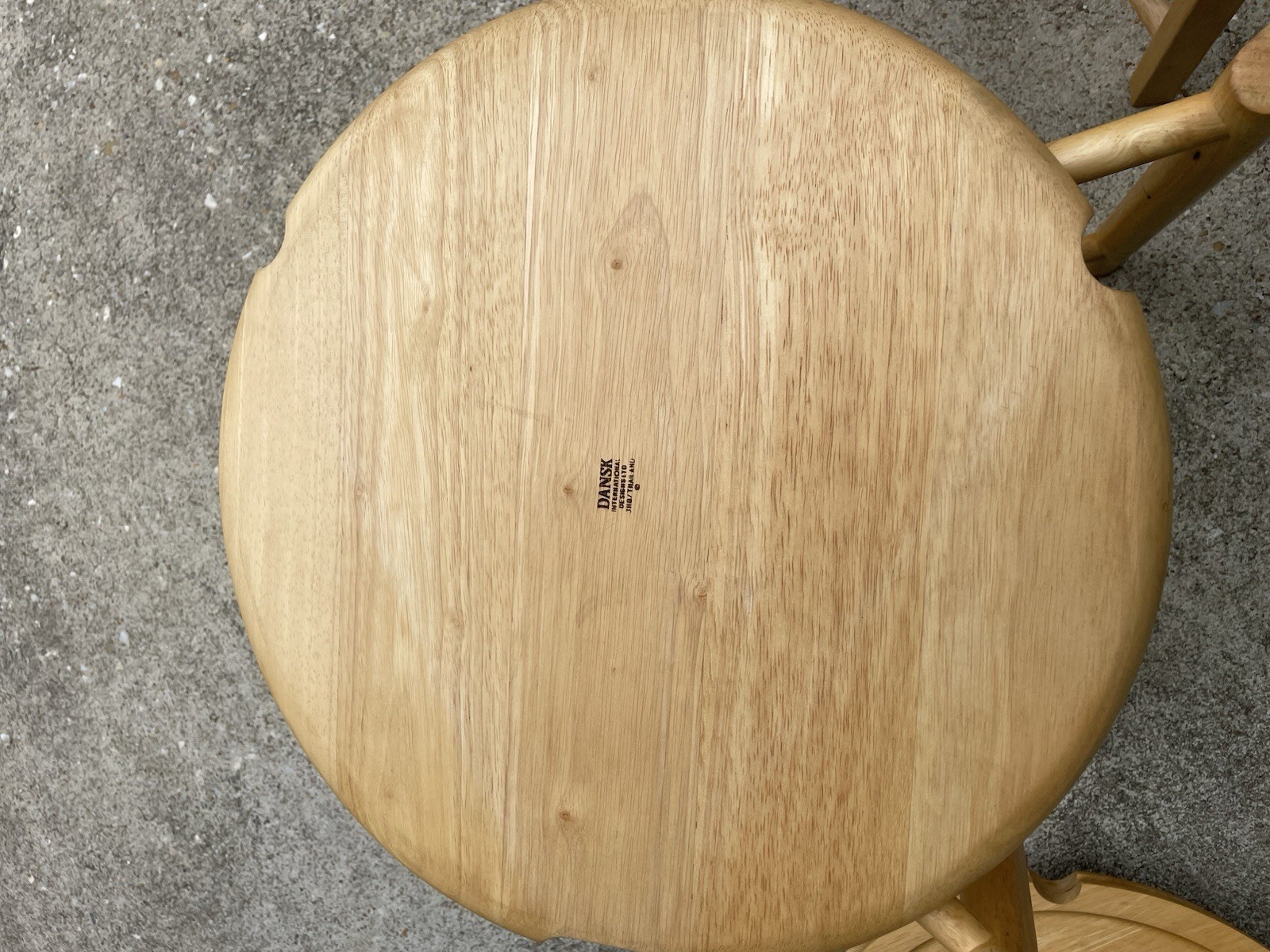 Pair Dansk MCM Danish Folding Round End Tables with Removable Trays