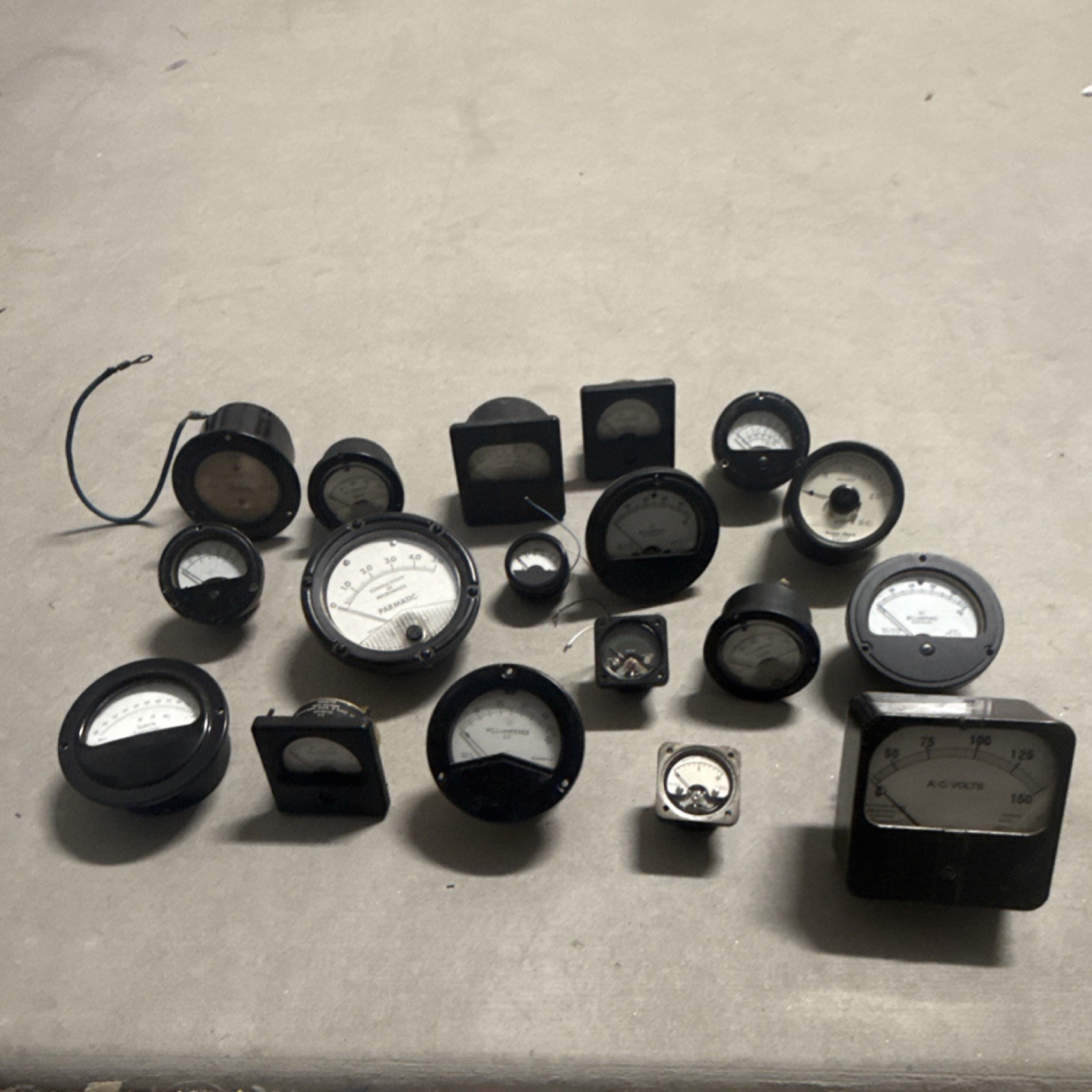 Vintage Meter Box Radio gauge ,Weston,Western Electric,GE,Parmatic, 17 Lot