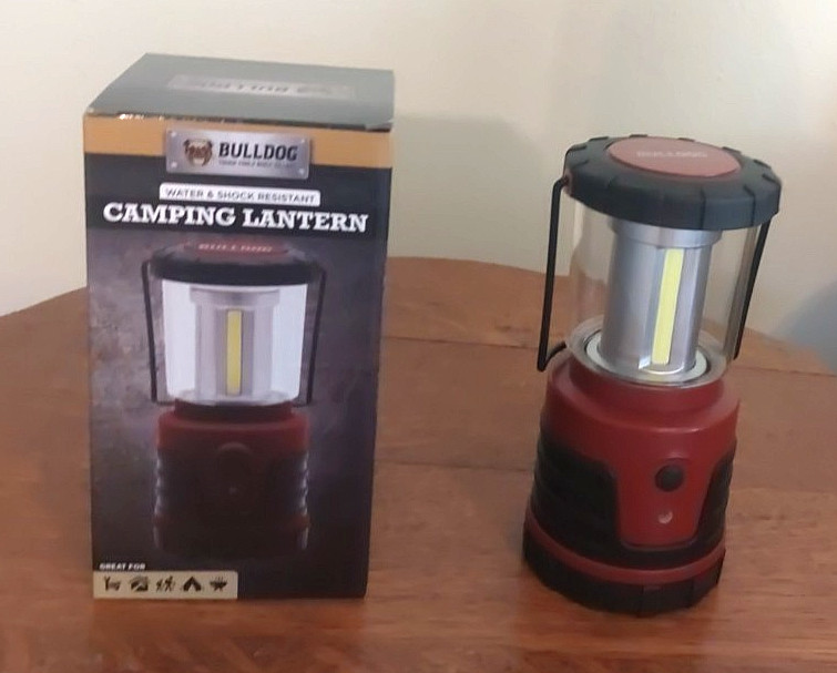 Bulldog Portable Lantern Camping In/Out Door  "3 D" Battery Powered Camping Lamp