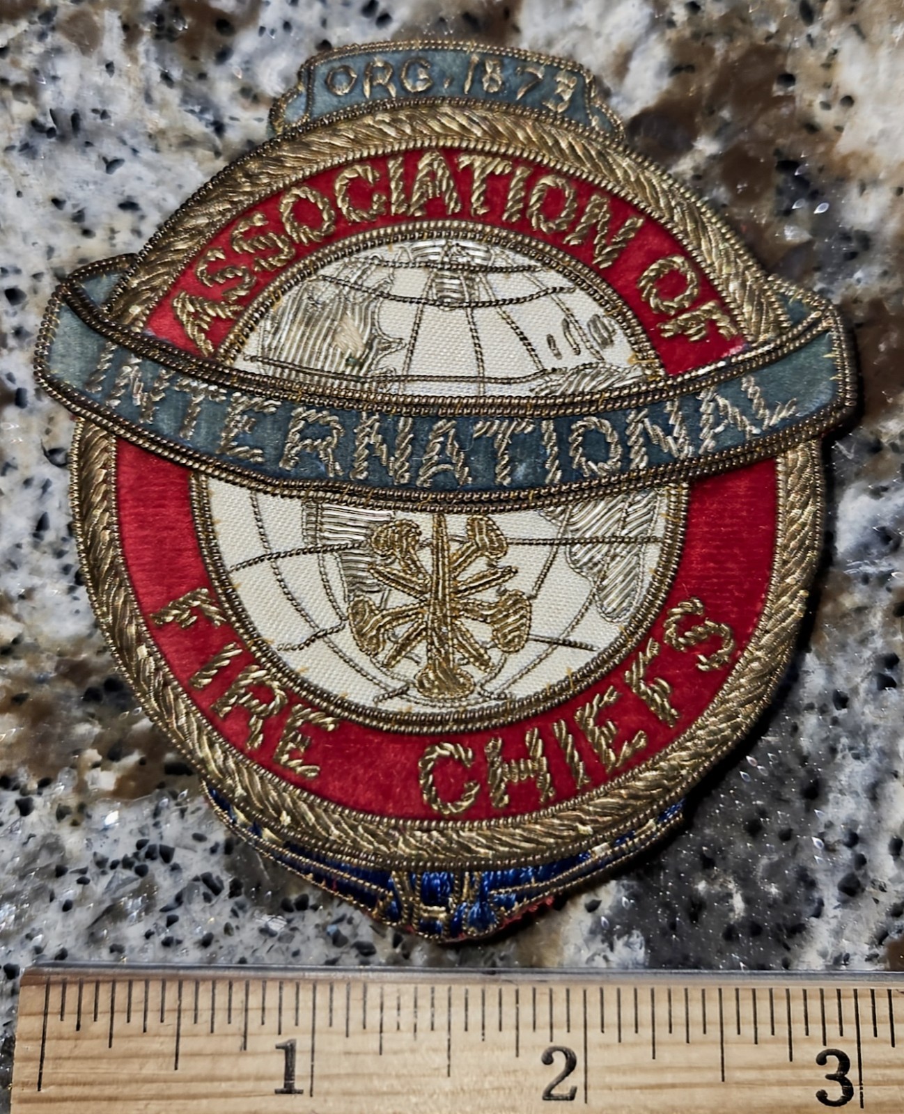 Vintage INTERNATIONAL ASSOCIATION OF FIRE CHIEFS (IAFC) EMBROIDERED PATCH